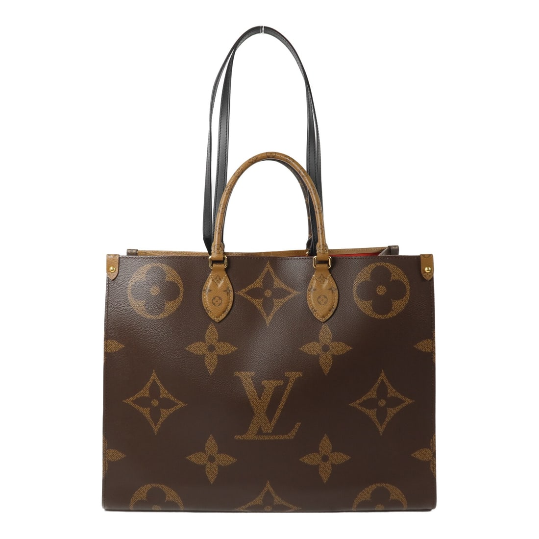 Louis Vuitton Onthego GM Monogram Giant Brown Shoulder Tote M45320: Louis Vuitton Onthego GM Monogram Giant Brown Shoulder Tote M45320 A Louis Vuitton On The Go GM 2-way shoulder bag in brown Monogram Giant and PVC coated canvas. This model is identified as M45320 and