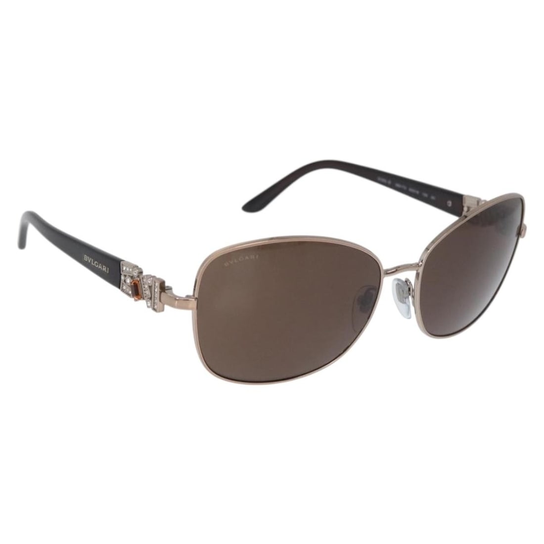 Brown Metal 6066-B Sunglasses by BVLGARI with Case and Dust Bag (1 of 15)