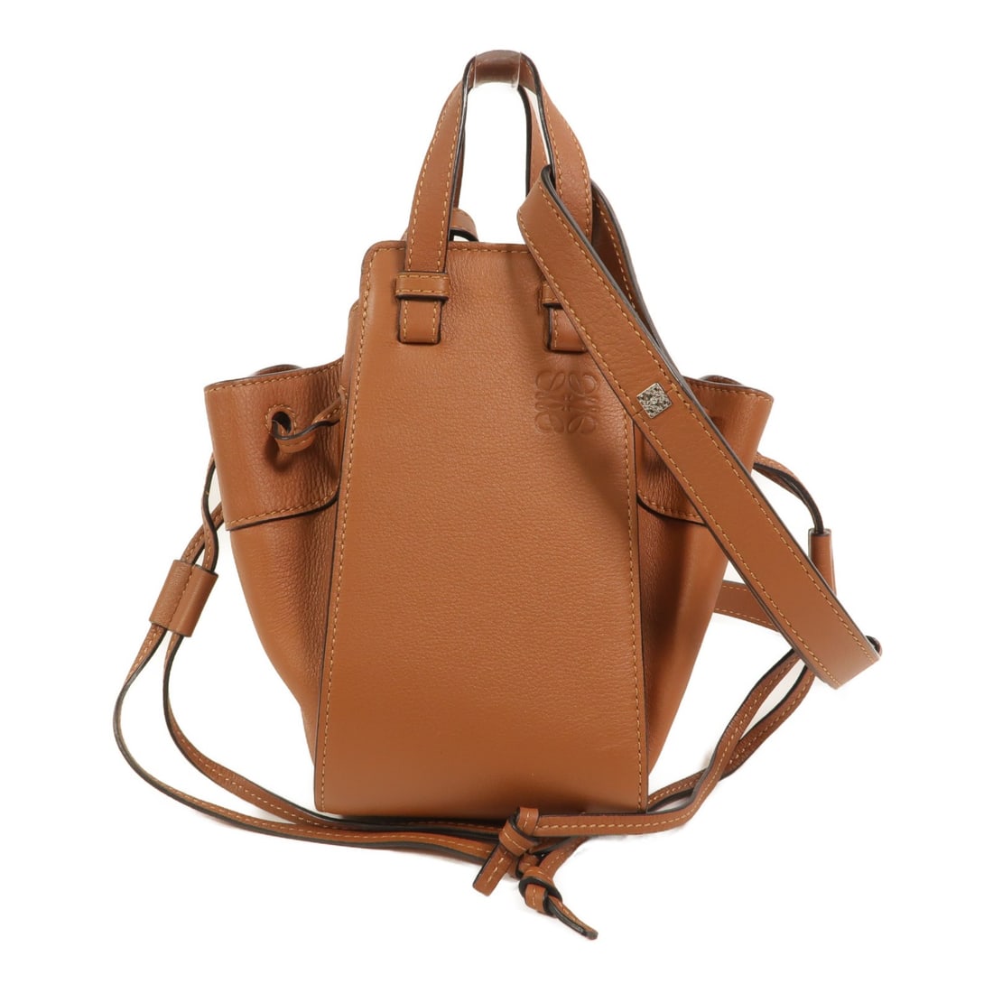 LOEWE Hammock Mini Calfskin 2 Way Shoulder Bag Brown (1 of 15)