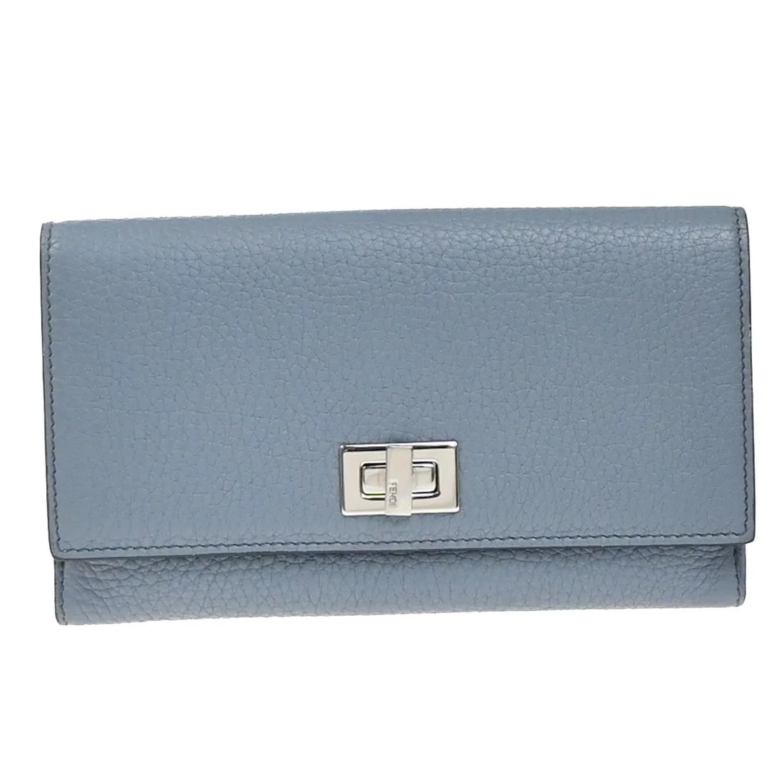 Fendi Peekaboo blue leather wallet made in Italy (1 of 17)