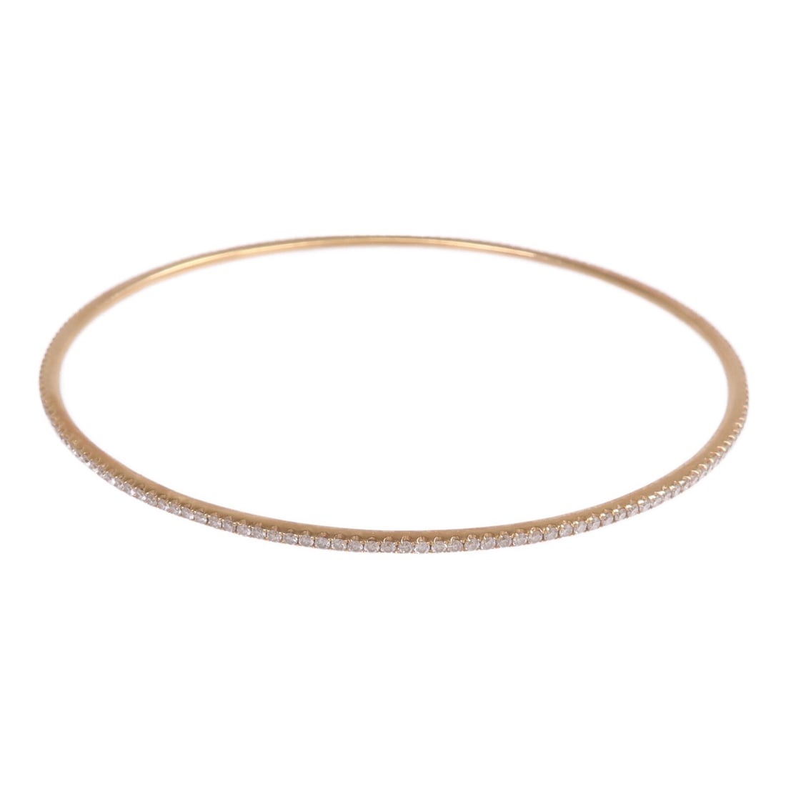 JEWELRY Diamond Bracelet 18K Rose Gold 1.00ct Unisex: JEWELRY Diamond Bracelet 18K Rose Gold 1.00ct Unisex A unisex diamond bracelet in K18PG rose gold with clear stones. The bracelet is described as a regular size piece and is in very good AB condition.
