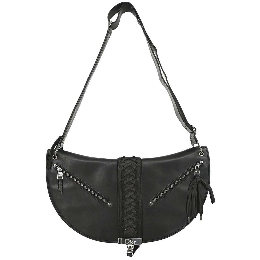 Dior Admit It Corset black leather shoulder bag Italy 10-MA-0092: Dior Admit It Corset black leather shoulder bag Italy 10-MA-0092 Christian Dior Admit It Corset shoulder bag in black leather. This medium bag features a shoulder or crossbody strap, two exterior zipp
