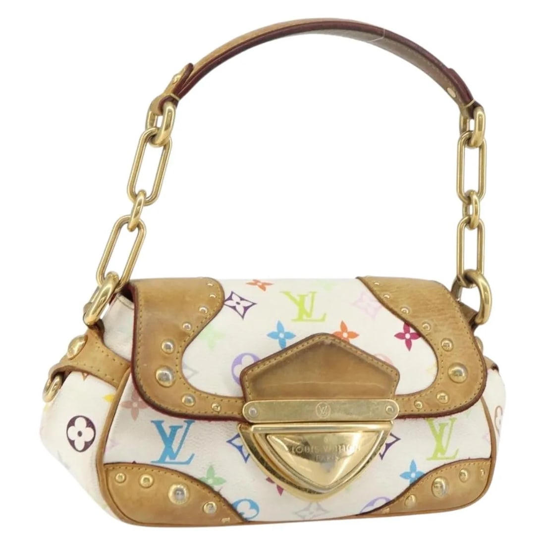 Louis Vuitton Marilyn Canvas Handbag Multicolor 25cm: Louis Vuitton Marilyn Canvas Handbag Multicolor 25cm This Louis Vuitton Marilyn Handbag features the iconic multicolor monogram canvas design. Crafted in France, it offers a compact size suitable for 