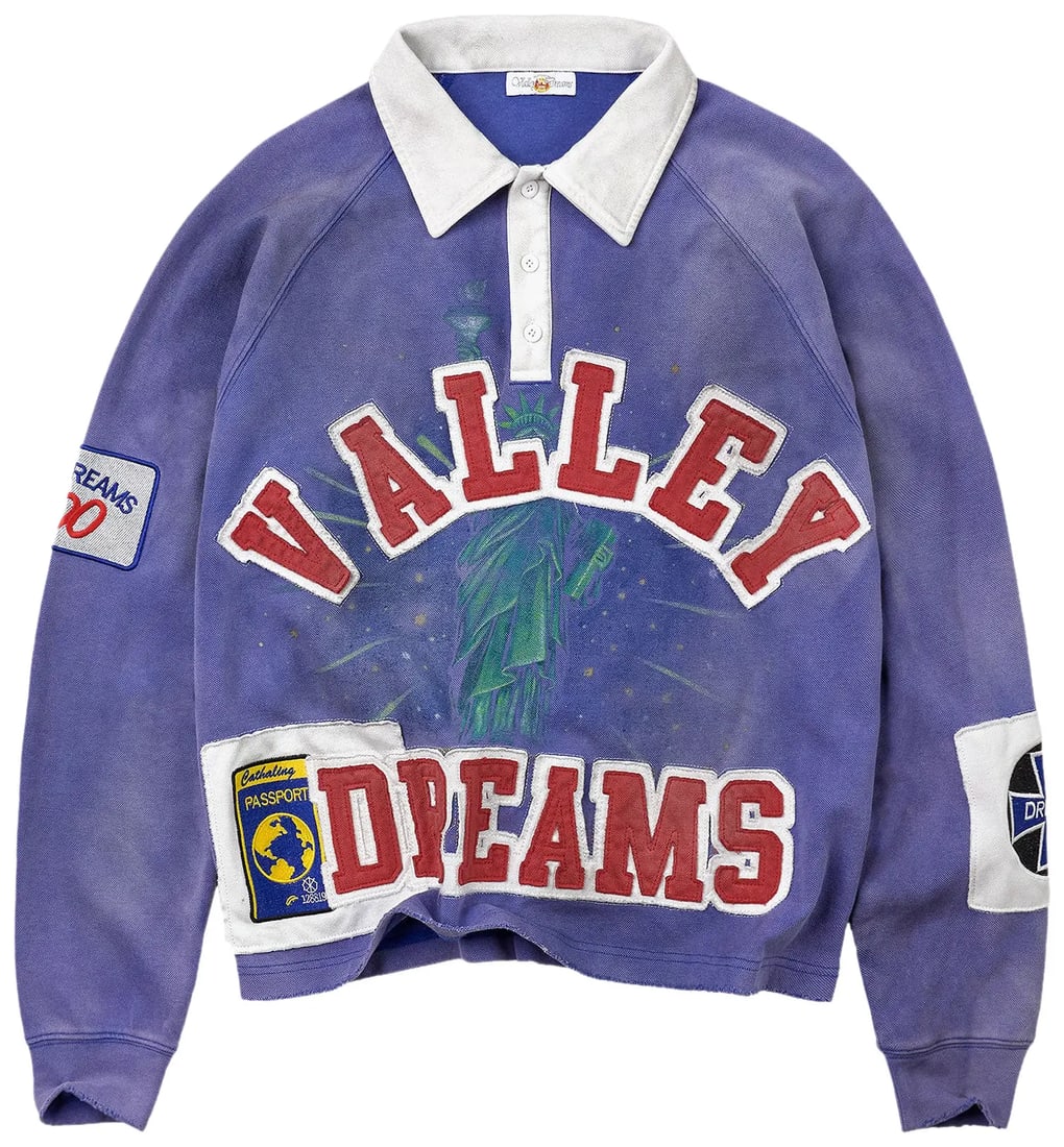 Blue long sleeve rugby shirt Vale Ben Medium (1 of 2)