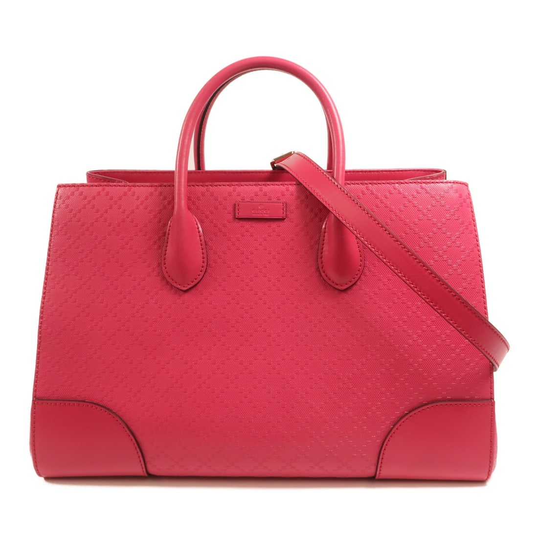 Gucci Diamante 354225 2 Way Shoulder Bag Pink Calfskin: Gucci Diamante 354225 2 Way Shoulder Bag Pink Calfskin A Gucci 2-way shoulder bag in pink calfskin leather with GG hardware. It features a structured design, a shoulder strap, and multiple interior po