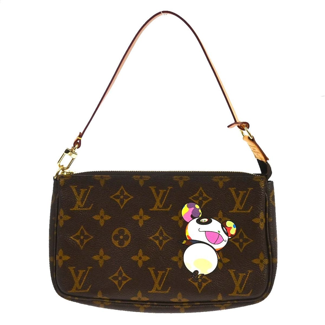 Louis Vuitton Pochette Accessoires M51981 Monogram Panda Shoulder Bag: Louis Vuitton Pochette Accessoires M51981 Monogram Panda Shoulder Bag This Louis Vuitton Pochette Accessoires handbag is from the Monogram Panda product line and features a monogram pattern with a bro