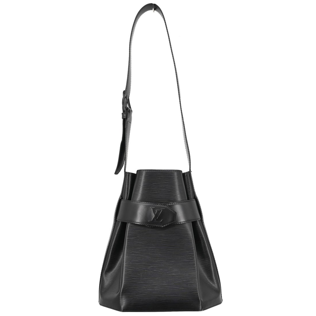 Louis Vuitton Sac Depaule PM Epi Leather Shoulder Bag Black M80157: Louis Vuitton Sac Depaule PM Epi Leather Shoulder Bag Black M80157 Vintage Louis Vuitton Sac Depaule PM shoulder bag in black Epi leather with a lock closure, adjustable shoulder strap, black Alcantar