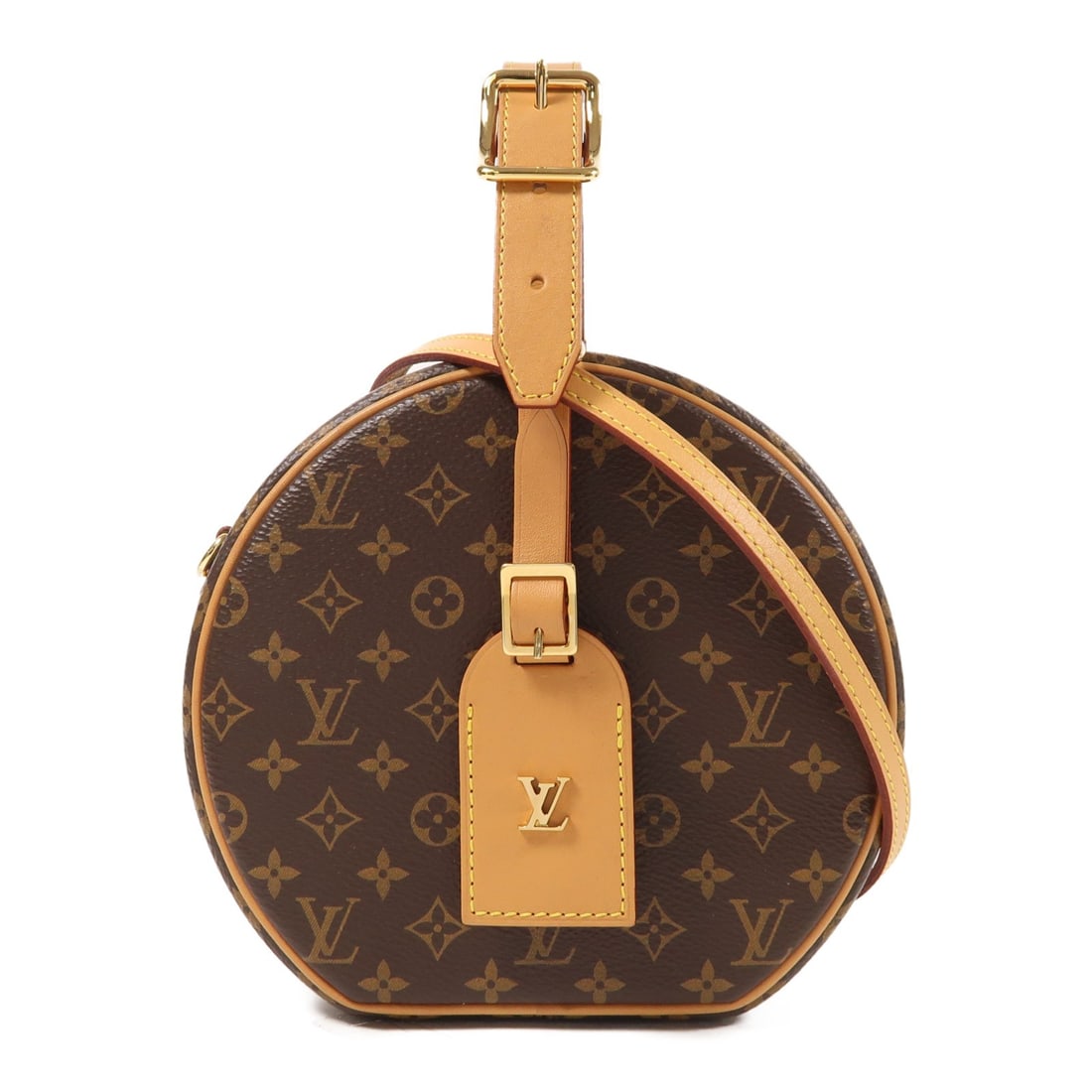Louis Vuitton Petite Boite Chapeau 2way Bag Monogram M43514: Louis Vuitton Petite Boite Chapeau 2way Bag Monogram M43514 Louis Vuitton Petite Boite Chapeau 2 Way Shoulder Bag in brown Monogram x PVC coated canvas, made in France. It features a 2-way shoulder ba