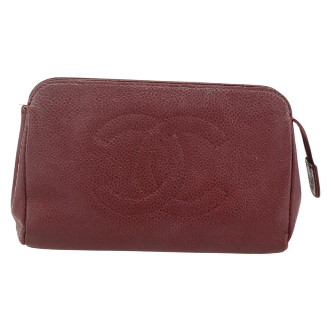 Chanel Vintage Timeless Toiletry Calfskin Pouch Burgundy: Chanel Vintage Timeless Toiletry Calfskin Pouch Burgundy Vintage Timeless Toiletry case in burgundy calfskin with a compact, structured design. Made in Italy, this piece shows fair pre-owned condition