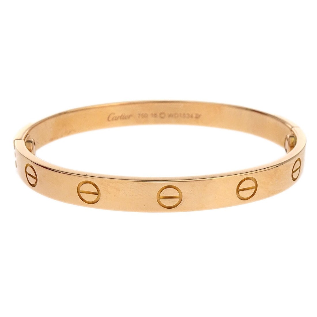 Cartier Love Rose Gold Bangle Bracelet Au750 Size 16 (1 of 5)
