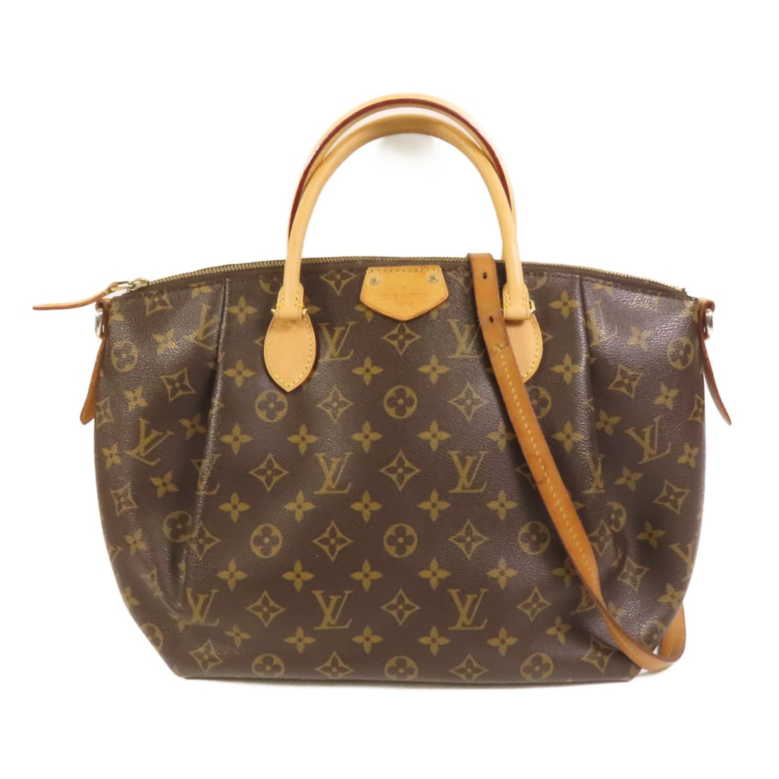 Louis Vuitton Turenne PM Monogram Shoulder Tote M56688 Brown: Louis Vuitton Turenne PM Monogram Shoulder Tote M56688 Brown Louis Vuitton Turenne PM shoulder tote bag in brown monogram and PVC coated canvas. It features a shoulder strap, a top fastener, and multi
