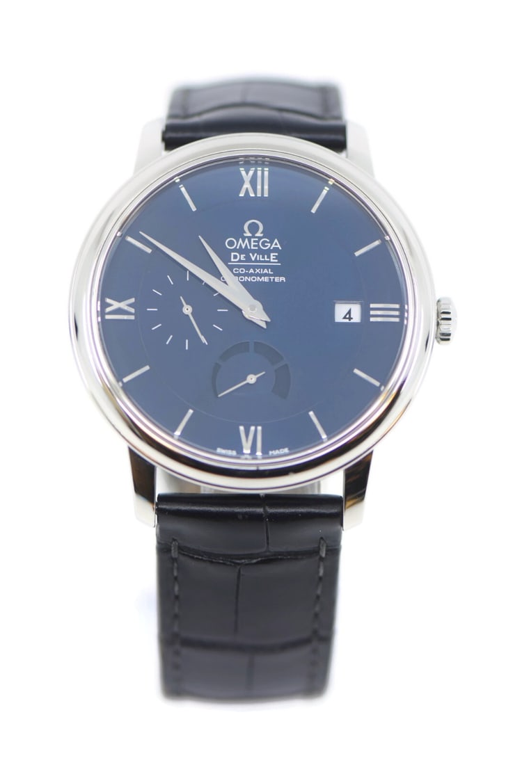 Omega De Ville Prestige Power Reserve Stainless Steel Watch 39mm Ref 424.13.40.21.03.001 Authentic: Omega De Ville Prestige Power Reserve Stainless Steel Watch 39mm Ref 424.13.40.21.03.001 Authentic Box Included Presenting the Omega De Ville Prestige Power Reserve, a luxurious wristwatch that exempl