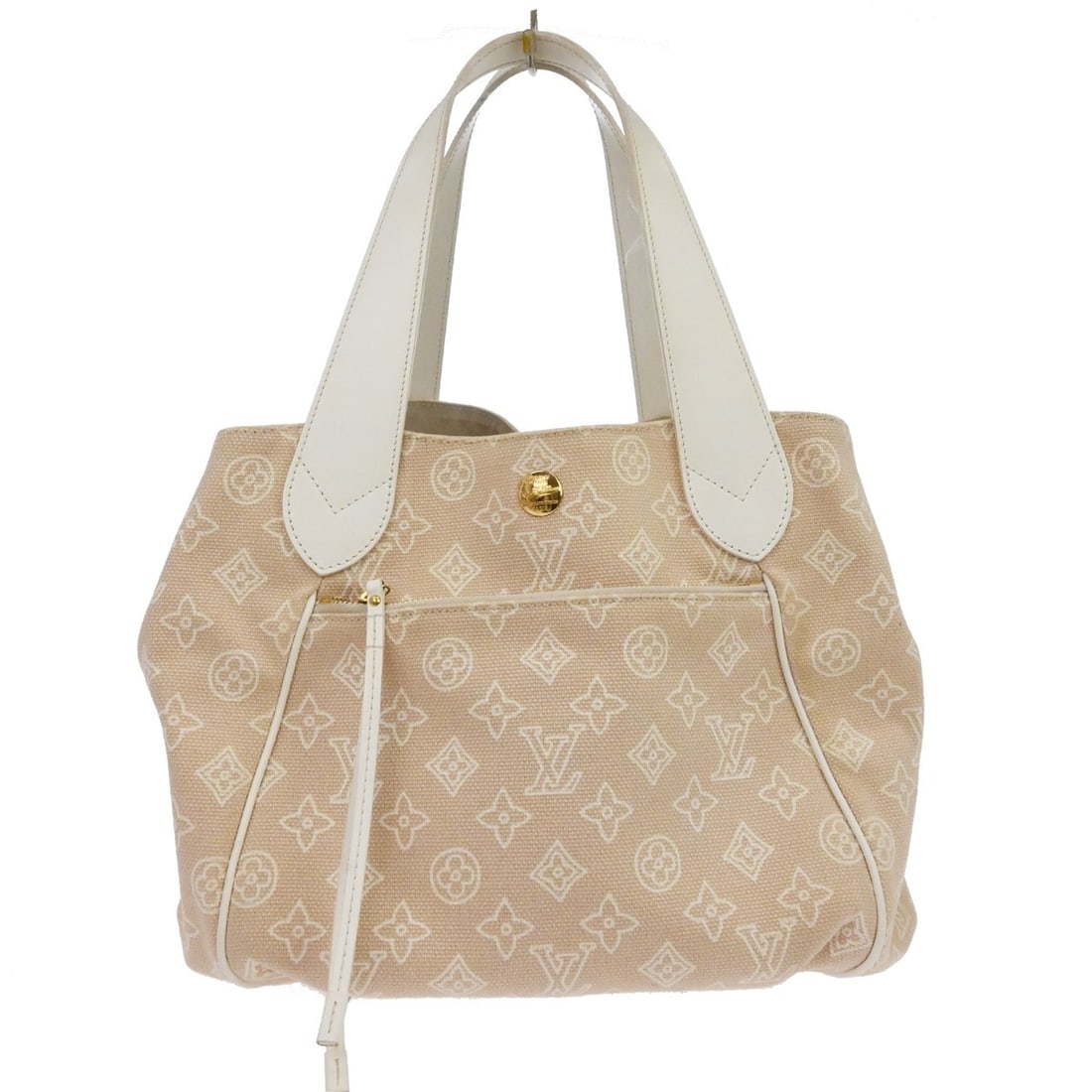 Louis Vuitton Ipanema GM Monogram Canvas Beach Tote Ivory M95986: Louis Vuitton Ipanema GM Monogram Canvas Beach Tote Ivory M95986 Vintage Louis Vuitton Monogram Ipanema GM beach tote bag in ivory canvas with double leather handles and gold-plated hardware. This cas