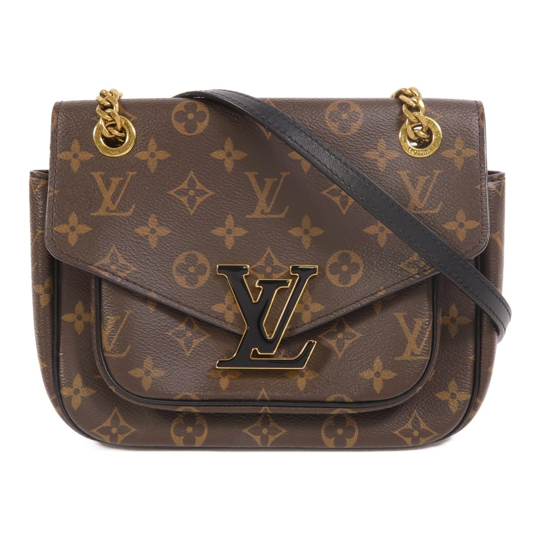Louis Vuitton Passy M45592 Monogram Shoulder Bag Brown: Louis Vuitton Passy M45592 Monogram Shoulder Bag Brown A Louis Vuitton Passy shoulder bag in brown Monogram and PVC coated canvas, model M45592. It features a magnetic pocket, one open exterior pocket