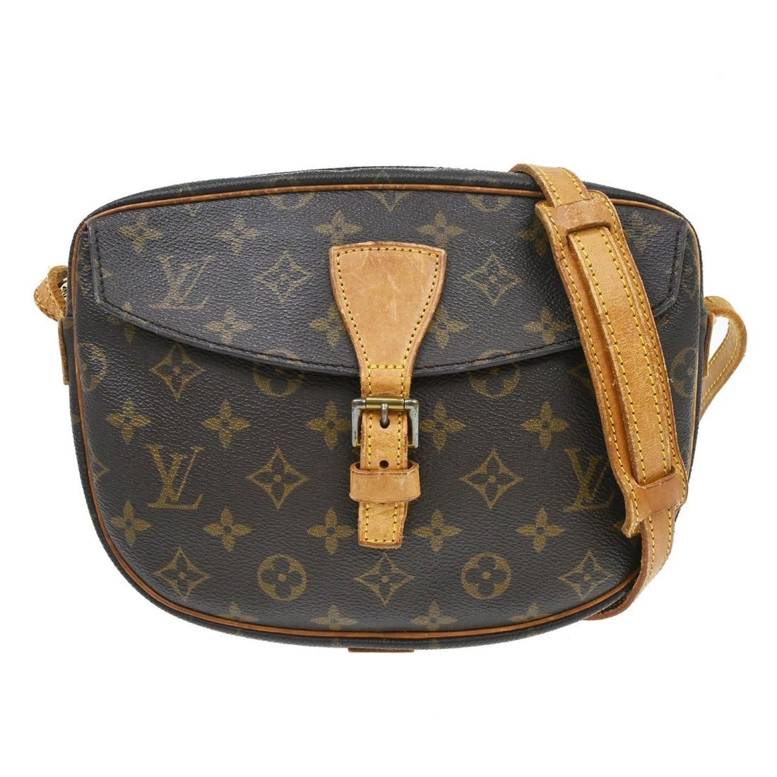 Louis Vuitton Jeune Fille MM Monogram Canvas Crossbody Bag M51226: Louis Vuitton Jeune Fille MM Monogram Canvas Crossbody Bag M51226 Vintage Louis Vuitton Jeune Fille MM shoulder bag in Monogram canvas with leather trim and a crossbody strap. This unisex bag features