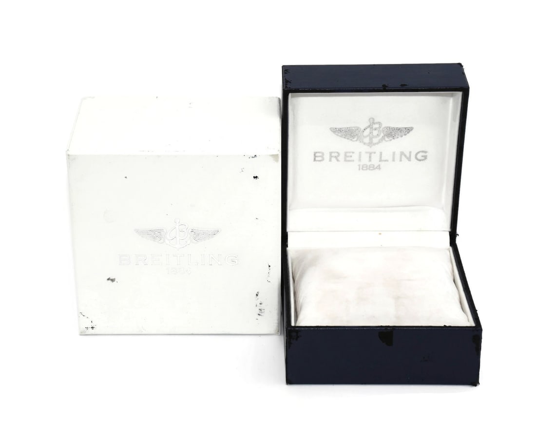 Authentic Breitling Presentation Watch Box 5x4x3 Inches: Authentic Breitling Presentation Watch Box 5x4x3 Inches This authentic Breitling watch box is perfect for presenting or storing your timepiece. Designed as a single presentation box, it features an ex