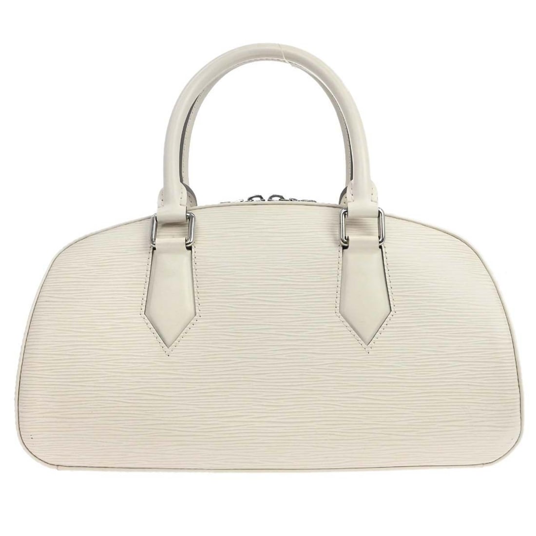 Louis Vuitton Jasmin Epi Leather Satchel Off White M5208J: Louis Vuitton Jasmin Epi Leather Satchel Off White M5208J Louis Vuitton Jasmin handbag in off-white Epi leather with double handles and a zip-top closure. This women's satchel features logo accents, a