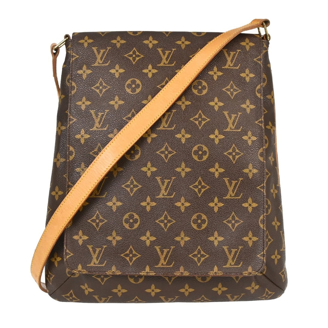 Louis Vuitton Musette Monogram Canvas Shoulder Bag M51256 Brown: Louis Vuitton Musette Monogram Canvas Shoulder Bag M51256 Brown Vintage Louis Vuitton Musette shoulder bag in brown Monogram canvas with leather strap and brown canvas lining. This medium shoulder bag
