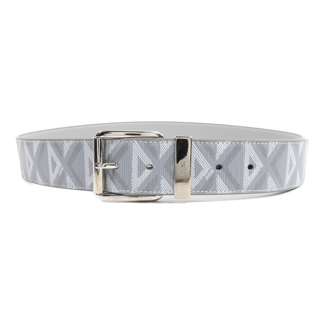 Dior CD Gray Calfskin Belt 100 40 with Box Bag: Dior CD Gray Calfskin Belt 100 40 with Box Bag Christian Dior CD SHW belt in gray calfskin leather. It comes with a storage box and storage bags. Condition is A+, described as pristine. Specifications
