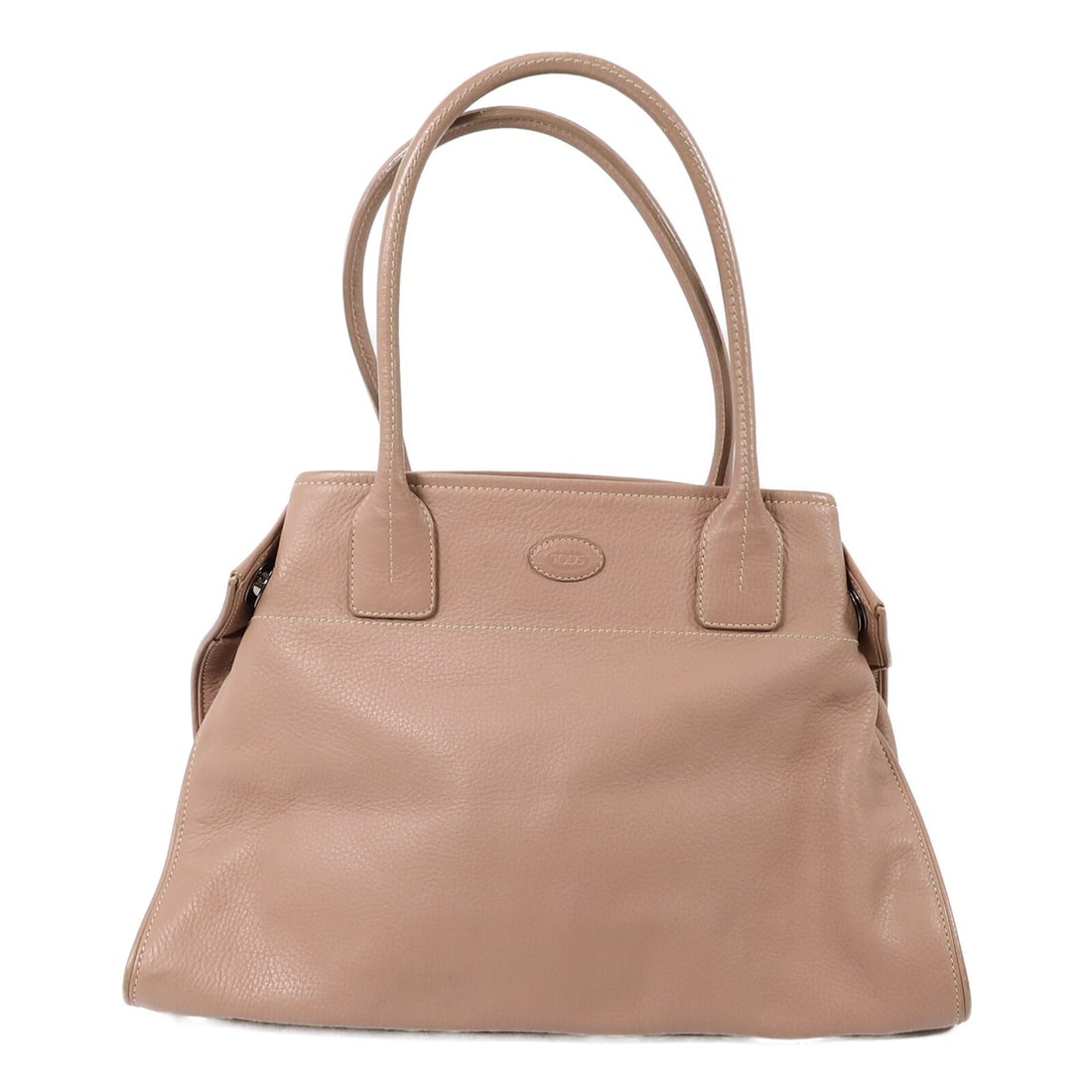 Pink Calfskin Tote Bag TOD'S Girelli with Storage Bag: Pink Calfskin Tote Bag TOD'S Girelli with Storage Bag A pink TOD'S Girelli tote bag crafted from calfskin leather. It features two inside zip pockets and two open inside pockets, and comes with storag