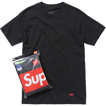 Supreme Hanes 3 Pack Tagless Black T Shirts Large: Supreme Hanes 3 Pack Tagless Black T Shirts Large This is an authentic Supreme x Hanes collaboration featuring a 3-pack of tagless black tees in size Large. The shirts are in un-used and unworn condit