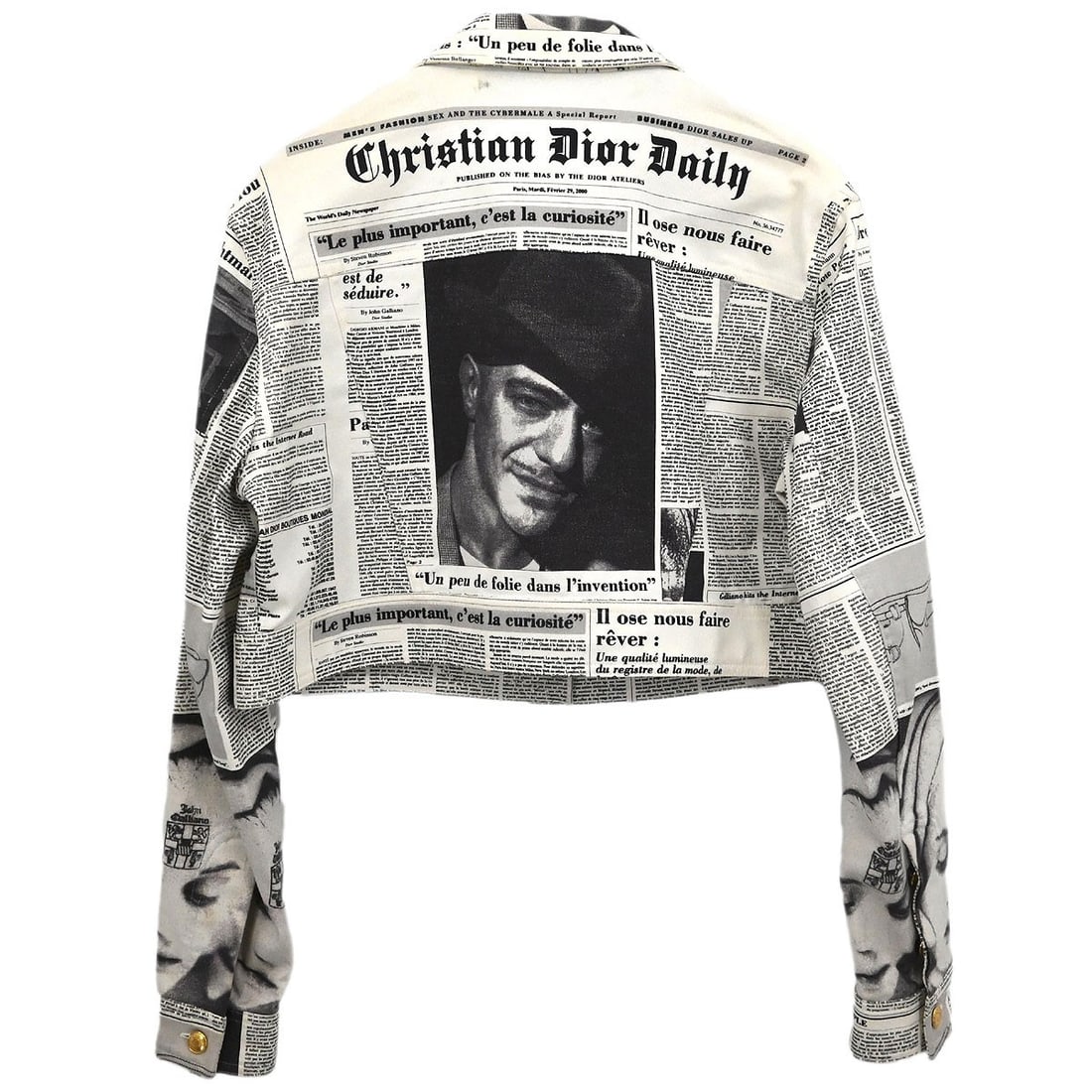 Dior White Mid Length Collared Jacket Size 40 - 2