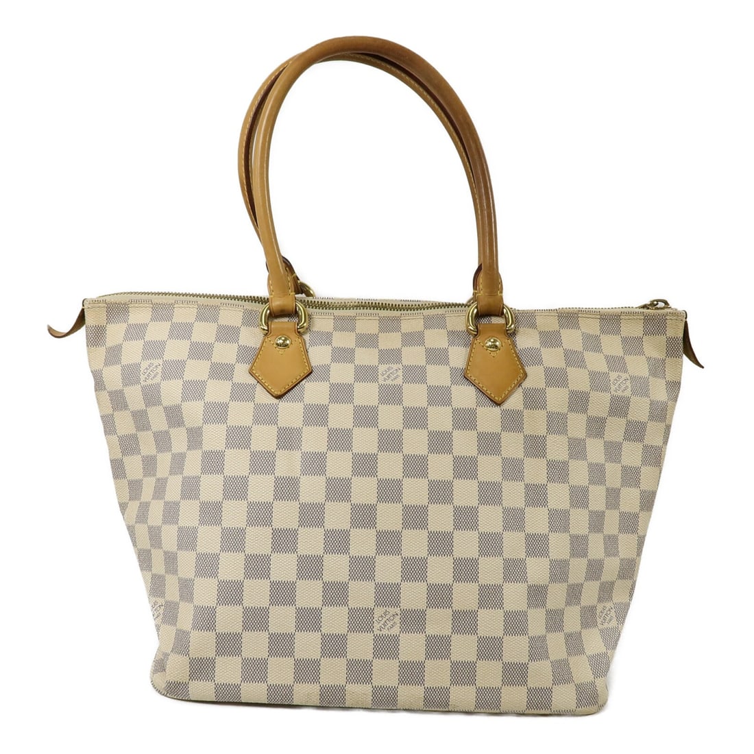 Louis Vuitton Saleya MM Shoulder Bag N51185 Damier Azur White: Louis Vuitton Saleya MM Shoulder Bag N51185 Damier Azur White Louis Vuitton Saleya MM shoulder bag in Damier Azur and PVC coated canvas, presented in white. This women's regular-size bag is made in Fr