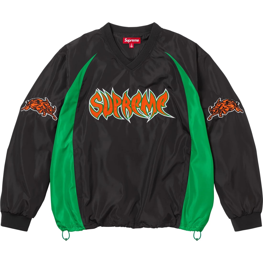 Supreme Warthog Graphic Black Pullover Hoodie Medium: Supreme Warthog Graphic Black Pullover Hoodie Medium The Supreme Warthog Black Pullover features bold Warthog artwork on a black base, offering a statement streetwear look. Made from polyester, it pro