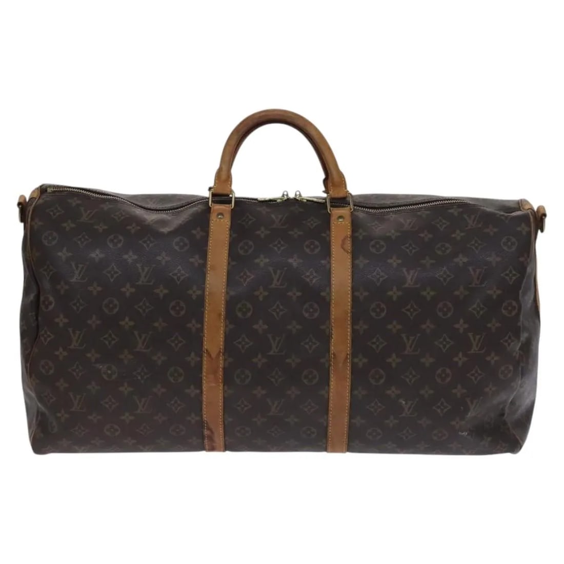 Louis Vuitton Keepall Bandouliere Monogram Canvas Travel Bag 60cm: Louis Vuitton Keepall Bandouliere Monogram Canvas Travel Bag 60cm This Louis Vuitton Keepall Bandouliere Bag features the iconic monogram canvas in brown. Designed for unisex use, it offers a spacious