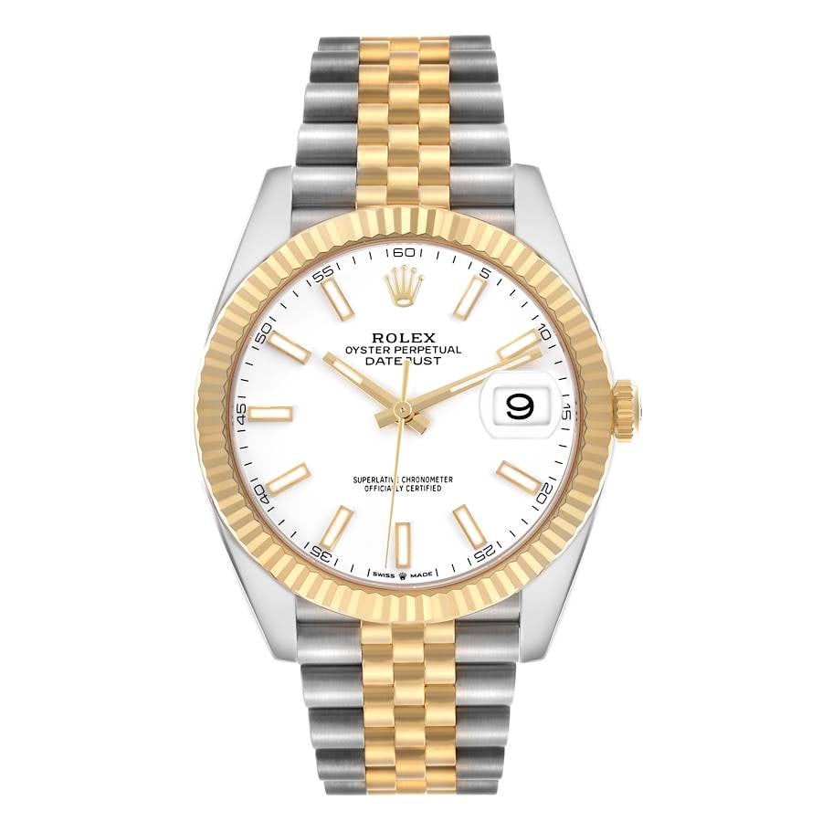 Rolex Datejust 126333 White Index Dial Fluted Bezel Jubilee Bracelet (1 of 7)