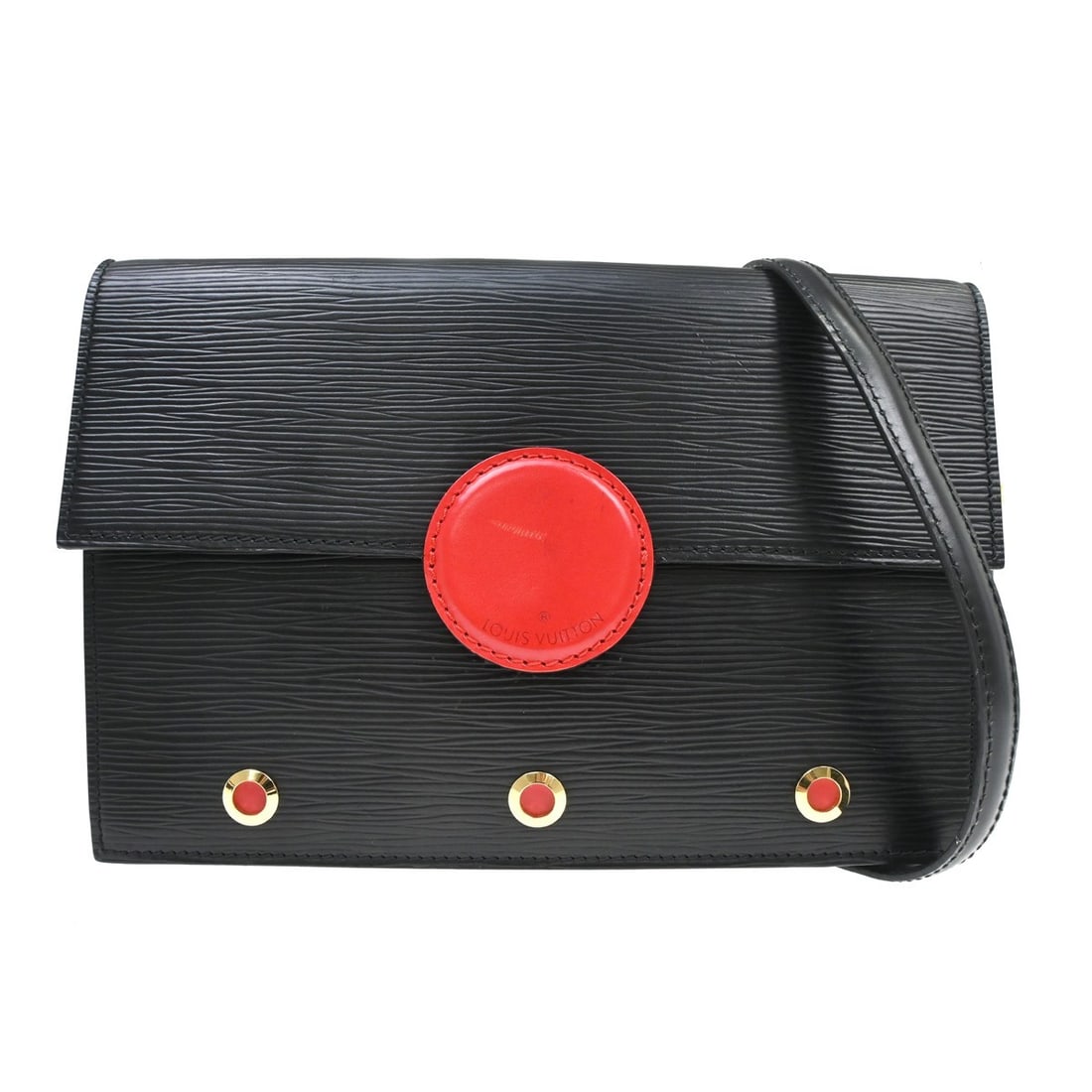 Louis Vuitton Epi Hublot shoulder bag M52557 black red: Louis Vuitton Epi Hublot shoulder bag M52557 black red Vintage Louis Vuitton Epi Hublot shoulder bag in black and red, made in France. It features Epi leather with a leather lining, a shoulder strap, 