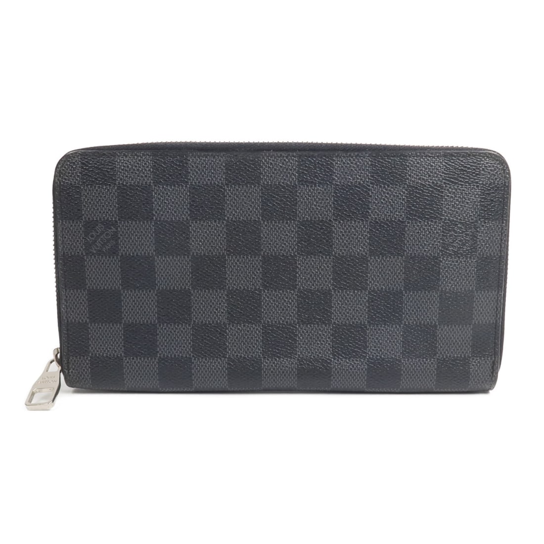 Louis Vuitton N63077 Zippy Organizer Wallet Damier Graphite Black: Louis Vuitton N63077 Zippy Organizer Wallet Damier Graphite Black Louis Vuitton Zippy Organizer long wallet, model N63077, in Damier Graphite and black. It is made from Damier graphite and PVC coated 