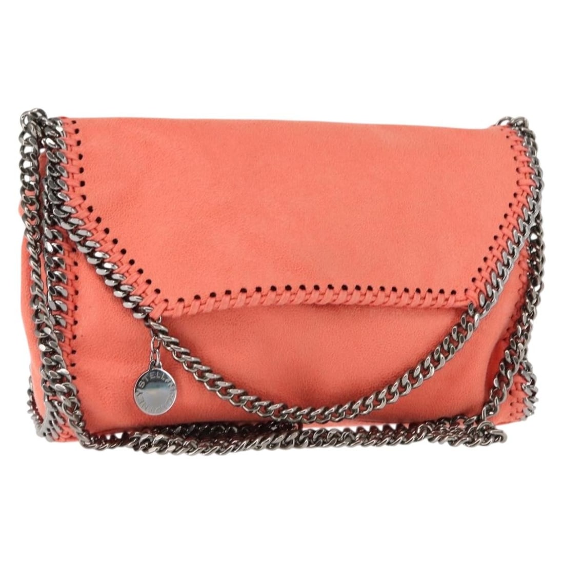 Stella McCartney Falabella Chain Shoulder Bag Suede Orange 364519 Auth (1 of 18)