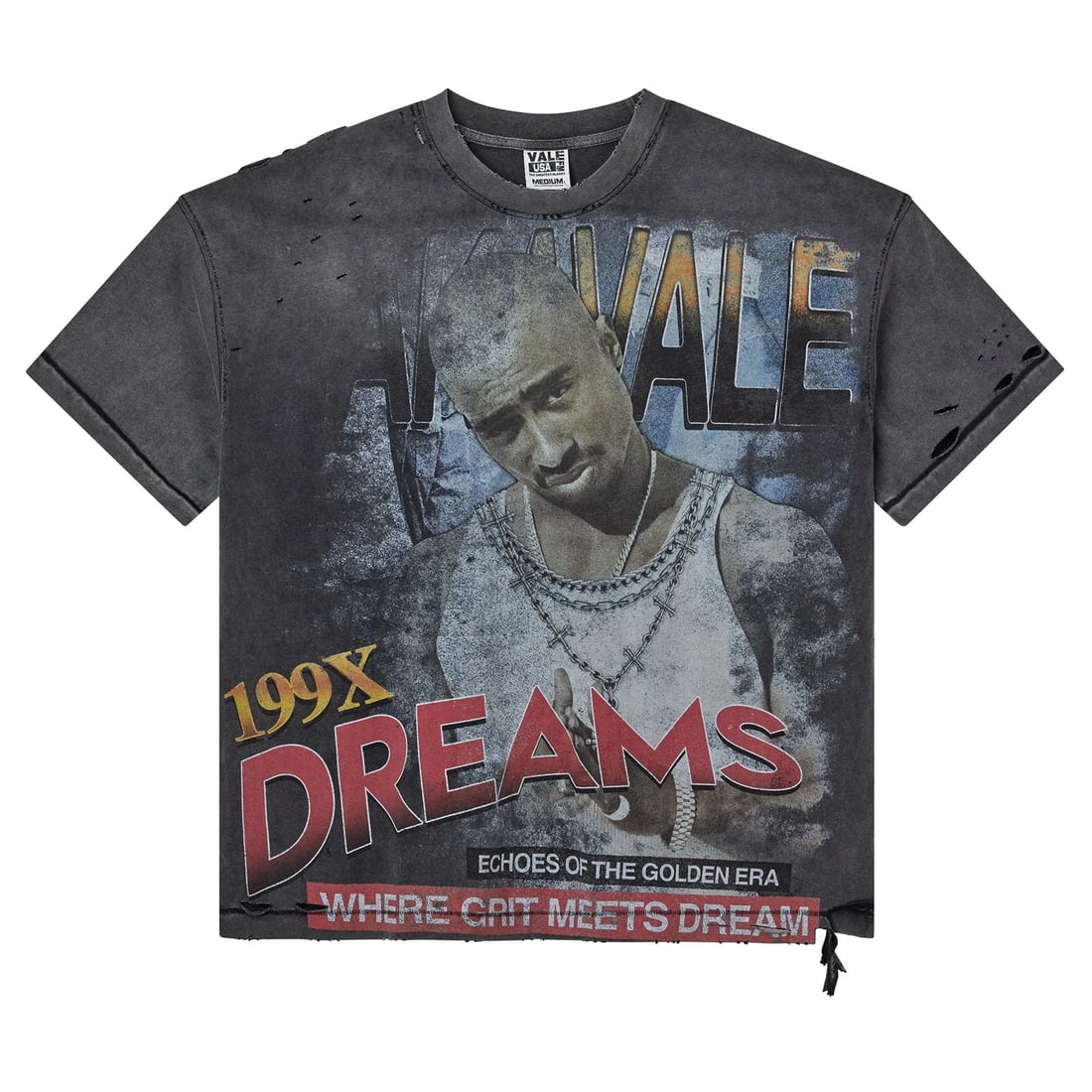 Vale Makavale cotton black relaxed fit tee Small (1 of 2)