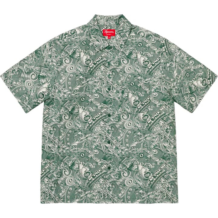 Supreme Dollar short sleeve button front shirt white XL (1 of 2)