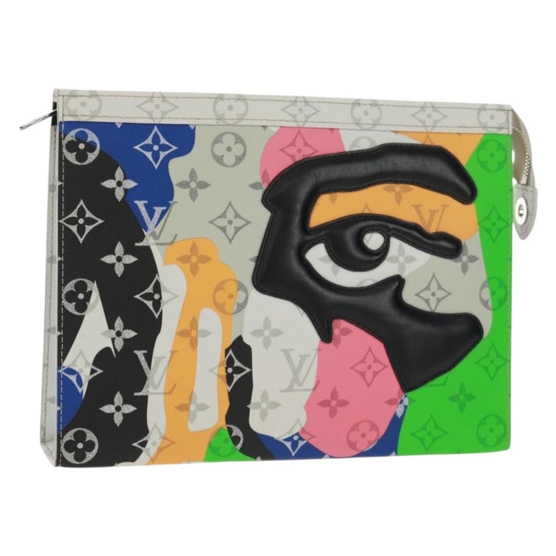 Louis Vuitton M82589 Portrait Pochette Voyager MM Monogram Canvas Clutch (1 of 18)