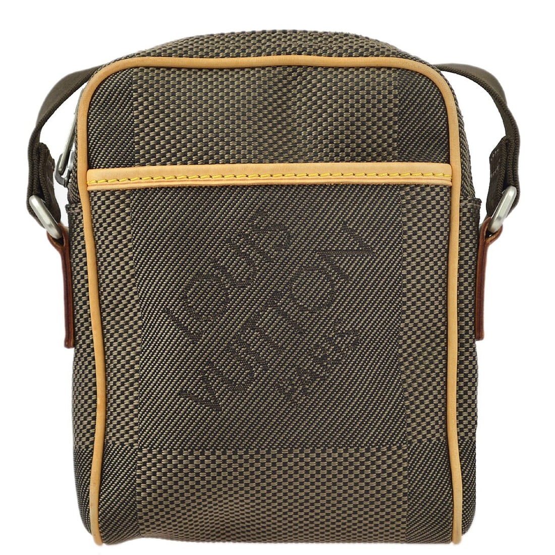 Louis Vuitton Mini Citadin Shoulder Bag Terre Damier Geant M93621: Louis Vuitton Mini Citadin Shoulder Bag Terre Damier Geant M93621 Louis Vuitton Mini Citadin shoulder bag in Terre Damier Geant canvas with leather trim. This compact women's bag features a zip closur