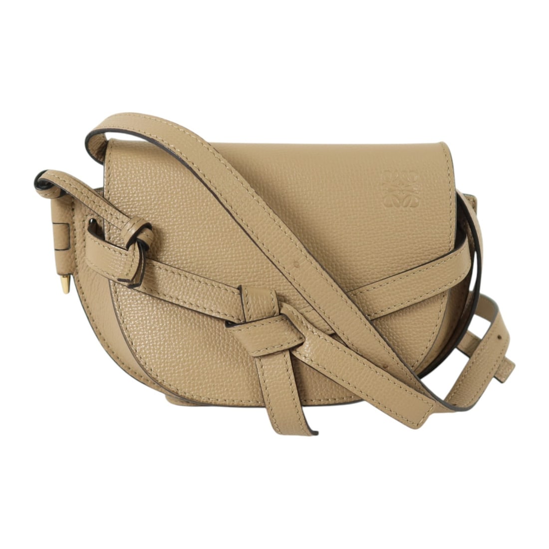 LOEWE Mini Gate Calfskin Shoulder Bag Gray Crossbody (1 of 17)