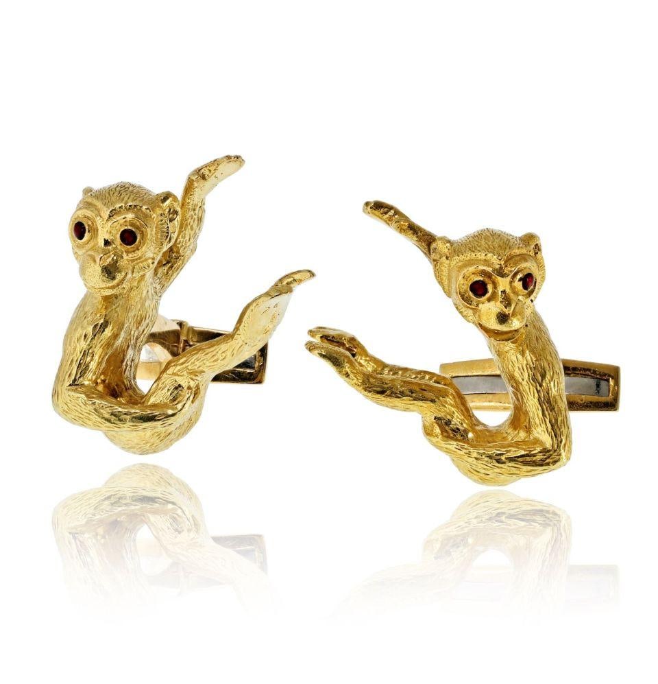 David Webb 18K Yellow Gold Cuff Links (1 of 6)