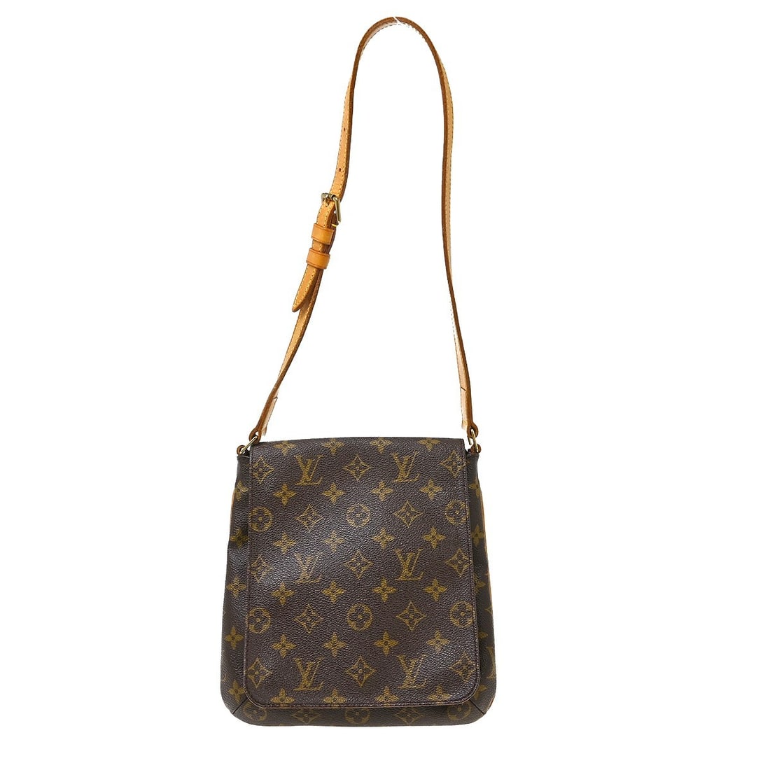 Louis Vuitton Musette Salsa Monogram Shoulder Bag M51258 Brown: Louis Vuitton Musette Salsa Monogram Shoulder Bag M51258 Brown Louis Vuitton Musette Salsa short shoulder bag in brown Monogram canvas and leather, made in France. It features a flap magnet closure, a