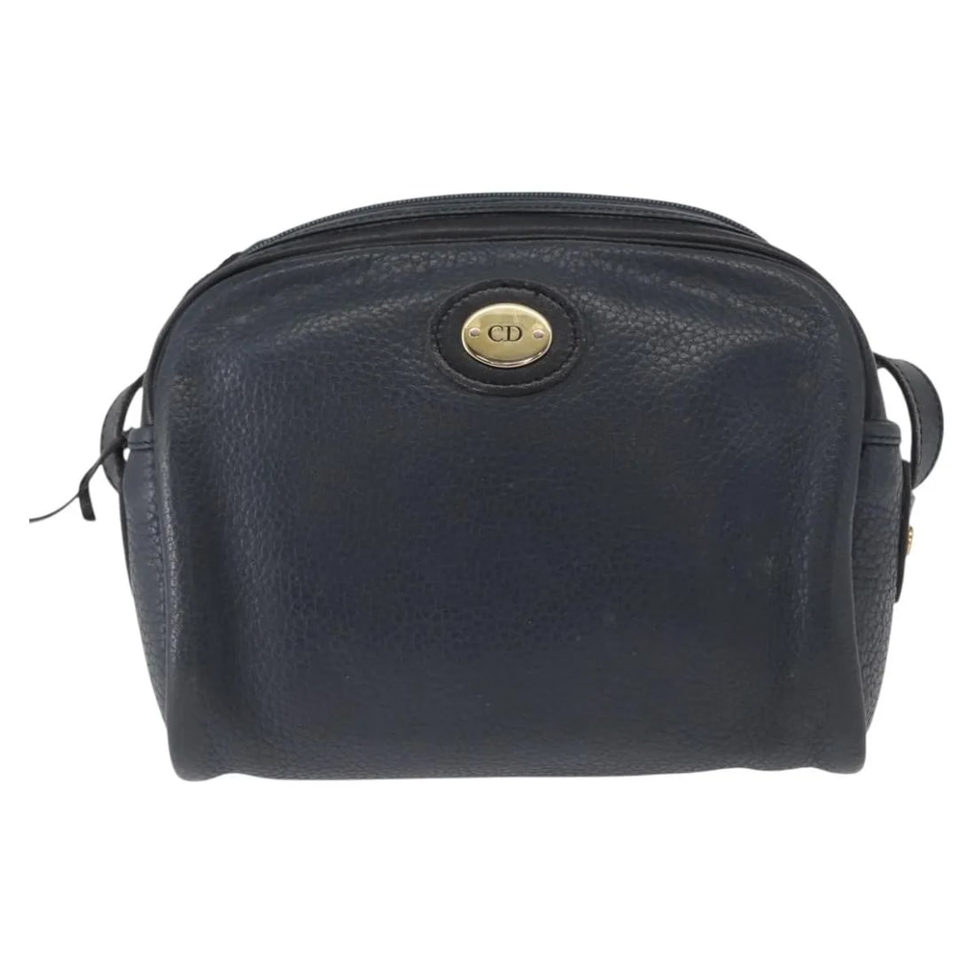 Christian Dior Vintage CD Logo Shoulder Bag Navy Leather: Christian Dior Vintage CD Logo Shoulder Bag Navy Leather Vintage Christian Dior CD Logo leather bag in navy, designed for women and made in France. It features the CD logo and measures 19 cm x 15 cm x