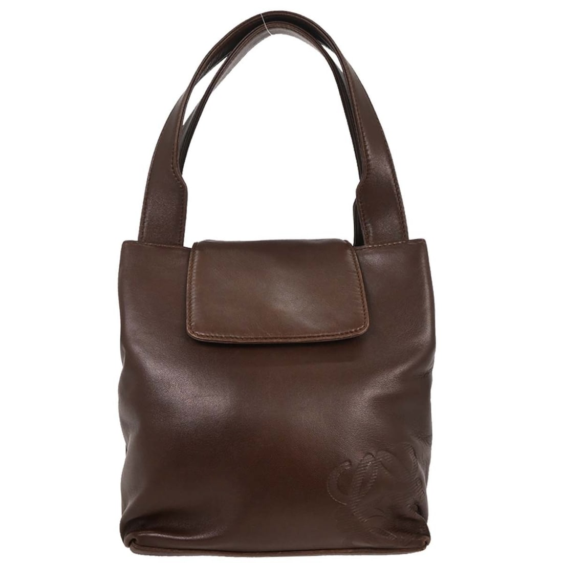 Loewe Amazona Small Brown Lambskin Top Handle Bag: Loewe Amazona Small Brown Lambskin Top Handle Bag Small Loewe Amazona top handle handbag in brown lambskin leather. This women's bag features double leather handles, a zip closure, and interior storag