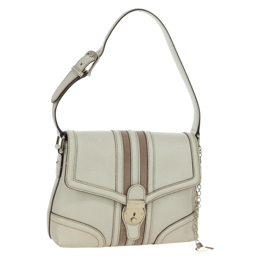Gucci 145999 White Leather Handbag with Dust Bag: Gucci 145999 White Leather Handbag with Dust Bag Gucci leather hand bag in white and gold, made in Italy. It comes with a dust bag and features a handle drop of 22-25 cm (approx.) / 8.7-9.8 inches (ap