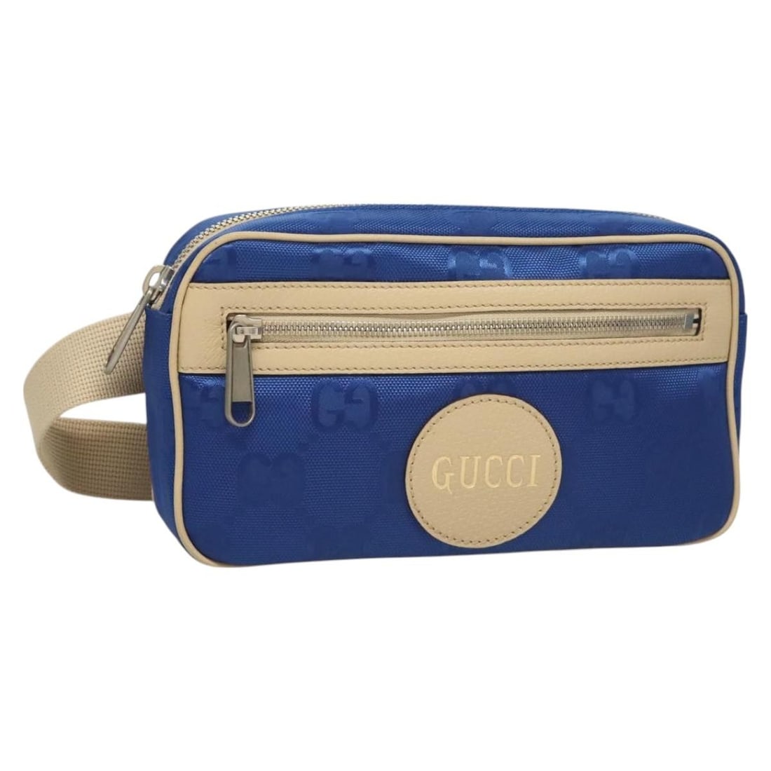 Gucci 631341 GG Canvas Belt Bag Blue Beige Italy: Gucci 631341 GG Canvas Belt Bag Blue Beige Italy Gucci GG Canvas waist bag in blue and beige with GG canvas construction. It measures approximately W24 cm x H14 cm x D5 cm, with an approximate shoulde