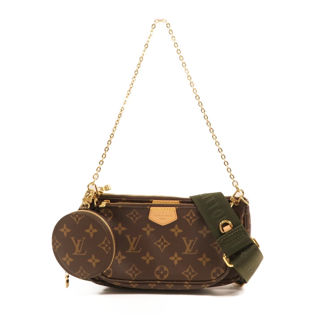 Louis Vuitton M44813 Multi Pochette Monogram 2 Way Shoulder Bag: Louis Vuitton M44813 Multi Pochette Monogram 2 Way Shoulder Bag A Louis Vuitton Multi Pochette Accessoires 2 Way Shoulder Bag, model M44813, in brown Monogram x PVC coated canvas. It comes with a stor