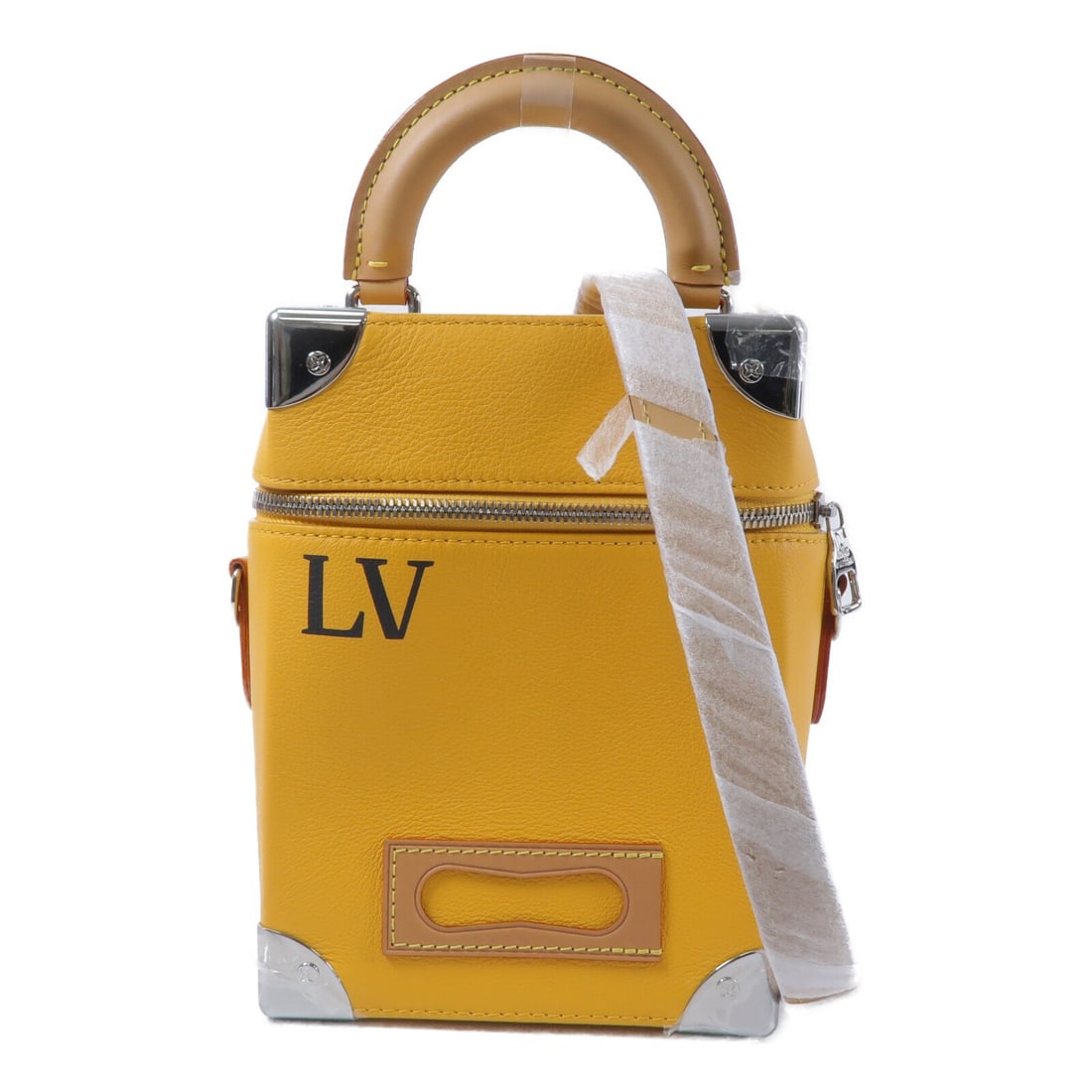 Louis Vuitton M59666 Vertical Box Trunk Calfskin Shoulder Bag Orange: Louis Vuitton M59666 Vertical Box Trunk Calfskin Shoulder Bag Orange A Louis Vuitton Vertical Box Trunk 2Way Shoulder Bag, model M59666, crafted from calfskin (cowhide) in an orange and orange yellow 