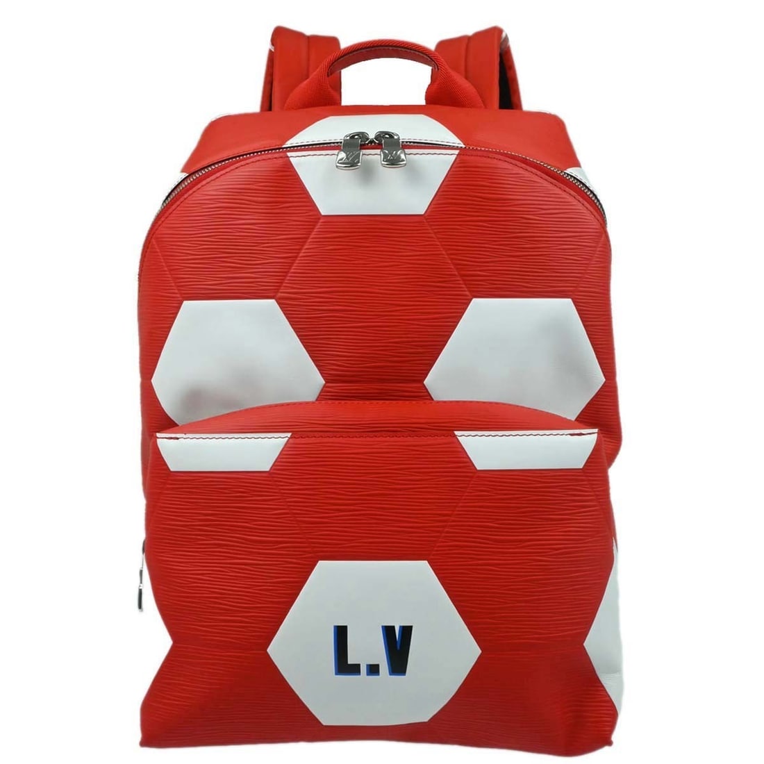 Louis Vuitton Apollo Backpack Red White Epi Leather M52117: Louis Vuitton Apollo Backpack Red White Epi Leather M52117 Louis Vuitton Apollo backpack in red and white Epi leather with leather trim. The bag features one outside zipper pocket, one outside pocket,