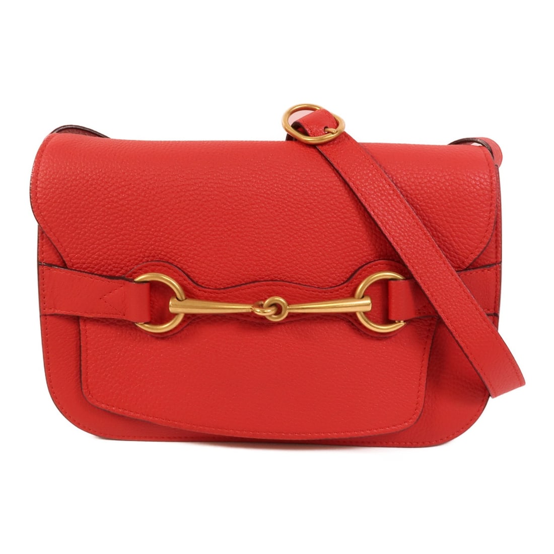 Gucci Horsebit GG Red Calfskin Shoulder Bag Gold Tone Hardware: Gucci Horsebit GG Red Calfskin Shoulder Bag Gold Tone Hardware Gucci GG Horsebit Shoulder Bag in red calfskin leather with gold-tone hardware. This women's regular-size shoulder bag is made in Italy a