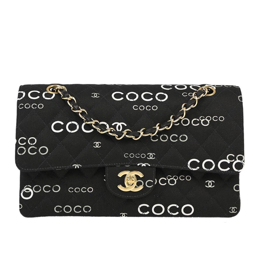 CHANEL Classic Double Flap Medium Shoulder Bag Black Caviar: CHANEL Classic Double Flap Medium Shoulder Bag Black Caviar Chanel COCO Medium Classic Double Flap shoulder bag in black canvas with caviar skin exterior and leather lining. This medium shoulder bag f