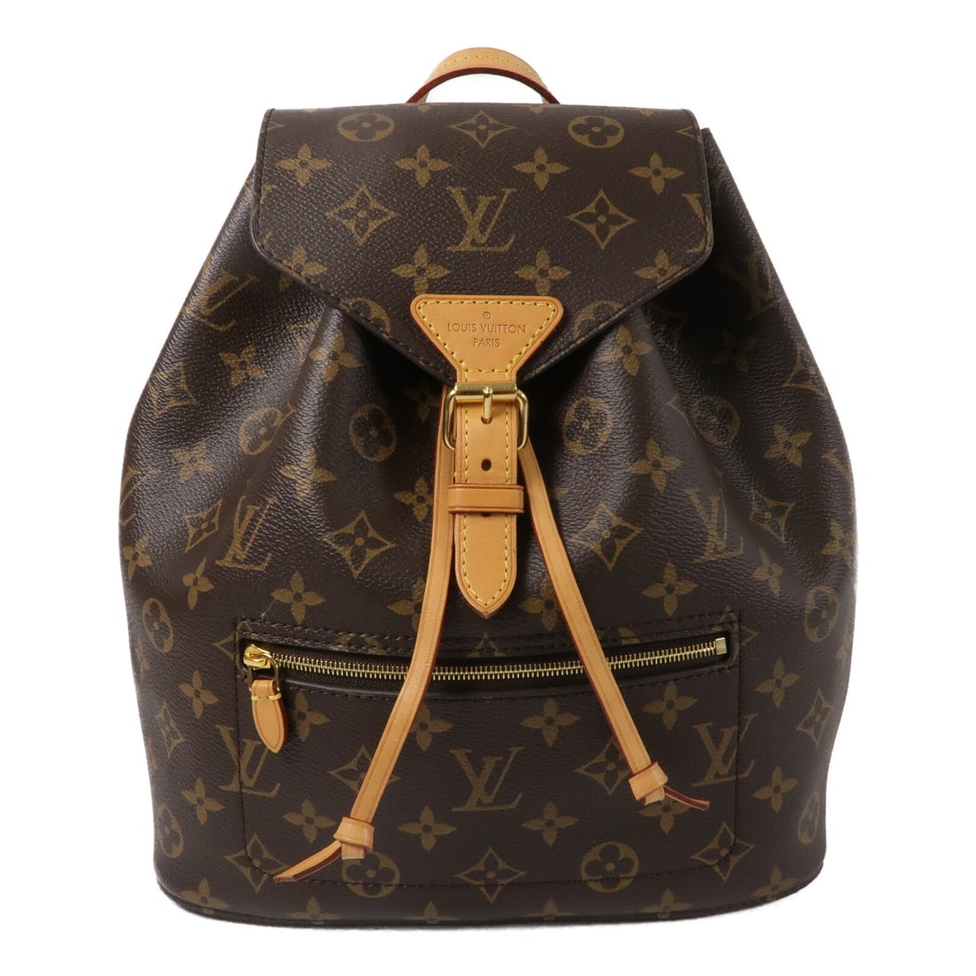 Louis Vuitton Montsouris Monogram Backpack M43431 Brown: Louis Vuitton Montsouris Monogram Backpack M43431 Brown A Louis Vuitton Montsouris backpack rucksack in brown Monogram and PVC coated canvas, model M43431. It features gold-tone hardware, a brown x br
